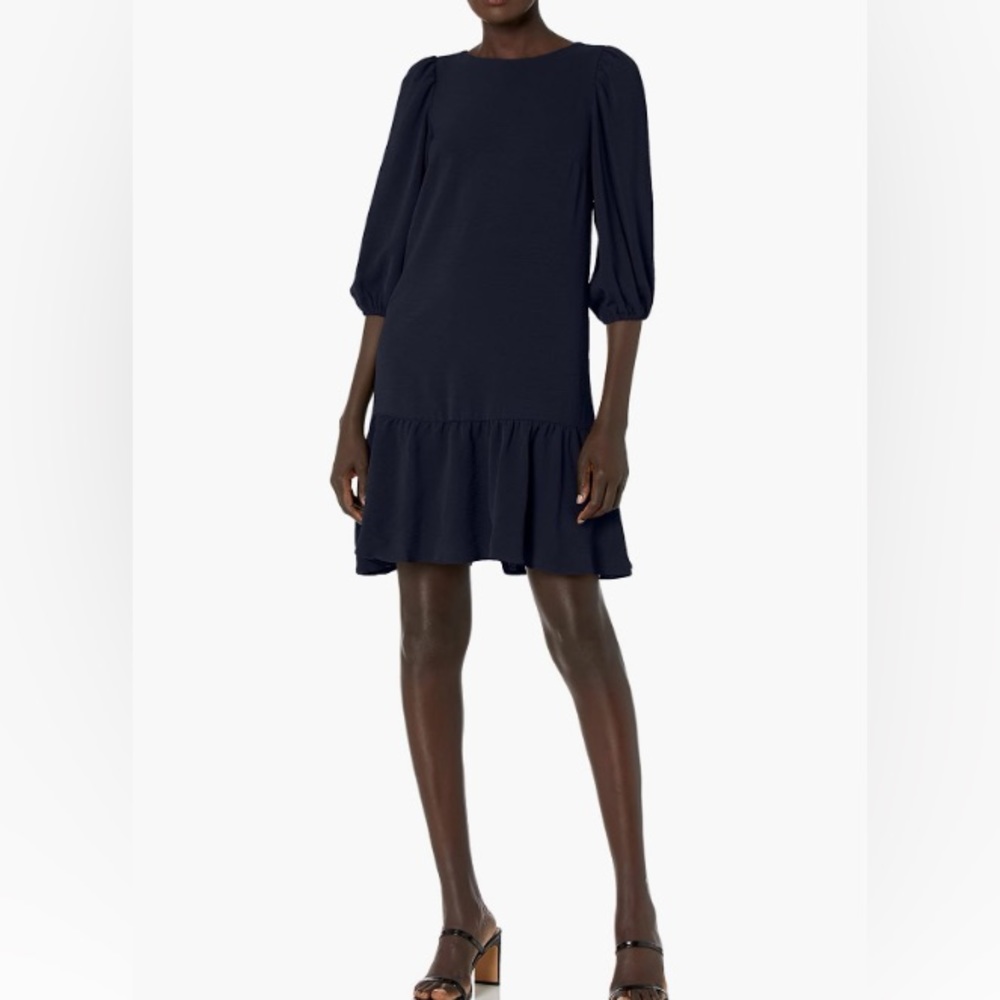 DKNY Fit-and-Flare “Trapeze” dress, Navy, Size 16.